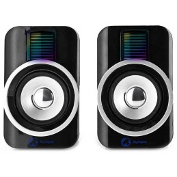 NEDIS herní reproduktory/ 2.0/ výkon 30 W/ 3,5 mm jack/ USB/ ABS/ černo-stříbrné