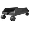 NEDIS desktop PC stand/ adjustable width/ 2 lockable wheels/ black