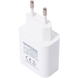 PATONA napájecí adaptér pro tablet PC/Smartphone/ 5V/3.0A/ 18W/ konektor USB/USB-C/ bílý/ Power delivery