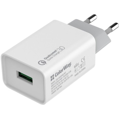 COLORWAY 1x USB/ síťová nabíječka/ 18W/ 100V-240V