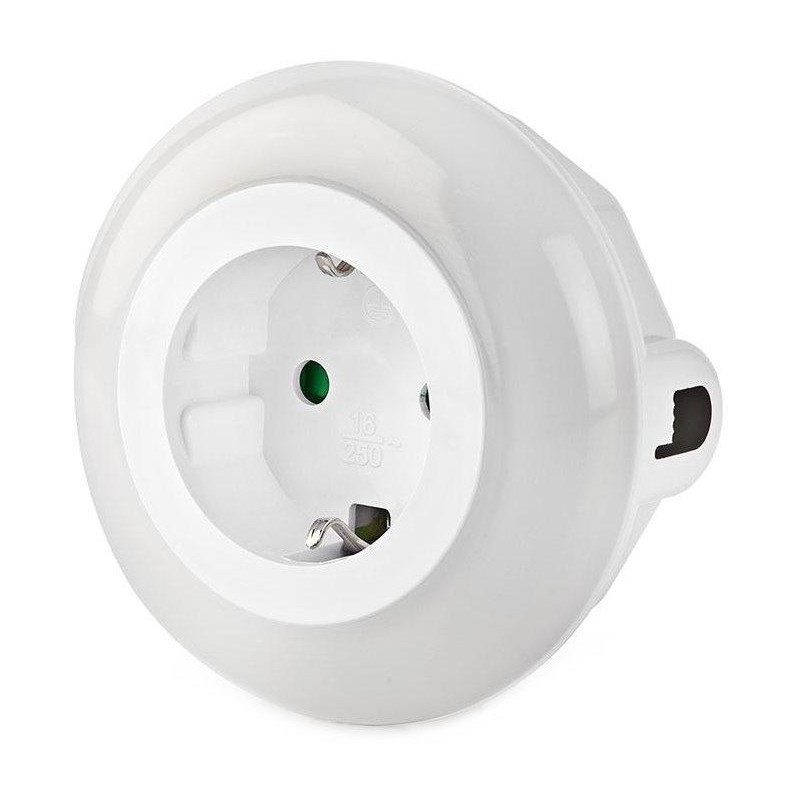 NEDIS LED noční světlo do zásuvky/ denní/noční senzor/ 3680 W/ 10 lm/ bílá / modrá / zelená