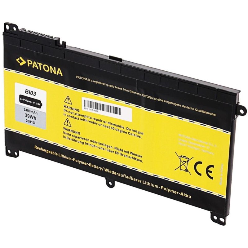 PATONA baterie pro ntb HP Pavilion x360 13 serie 3400mAh Li-Pol 11,55V BI03XL