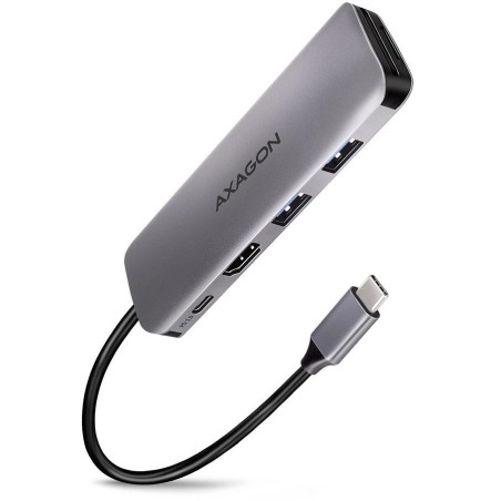 AXAGON hub USB-C / HMC-5 / USB 3.2 Gen1 / 1x USB-C / 2x USB-A / 1x HDMI / microSD/SD / 100W PD / 0,2m