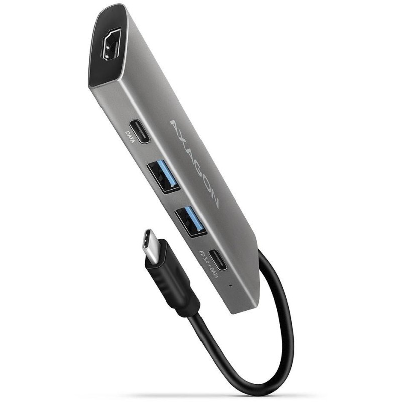 AXAGON hub USB-C / HMC-5G2 / USB 3.2 Gen2 / 2x USB-C / 2X USB-A / 1x HDMI / 4k/60 / 100W PD / 0,1m