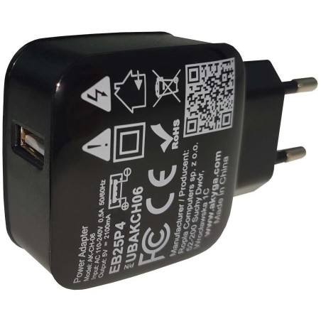 TRX Akyga AK-CH-06 USB nabíječka 220V/ 5V/ 2,1A/ 10W/ černá