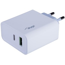 TRX Akyga AK-CH-14 USB nabíječka 220V/ 5-20V/ 45W/ USB-C + USB-A/ PD 3.0/ QC 3.0/ AFC/ FCP/ Apple 2.4A/ PPS/ bílá