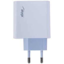 TRX Akyga AK-CH-14 USB nabíječka 220V/ 5-20V/ 45W/ USB-C + USB-A/ PD 3.0/ QC 3.0/ AFC/ FCP/ Apple 2.4A/ PPS/ bílá