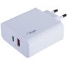 TRX Akyga AK-CH-15 USB charger 220V/ 5-20V/ 65W/ USB-C + USB-A/ PD 3.0/ QC 3.0/ AFC/ FCP/ Apple 2.4A/ PPS/ white