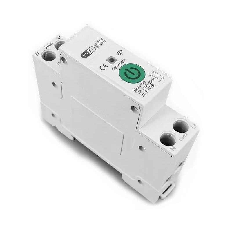IMMAX NEO SMART elektronický jistič jednofázový 1-63A, měření spotřeby, Wi-Fi, TUYA