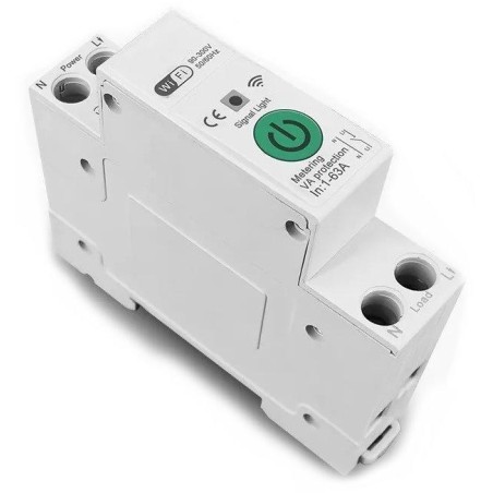 IMMAX NEO SMART elektronický jistič jednofázový 1-63A, měření spotřeby, Wi-Fi, TUYA