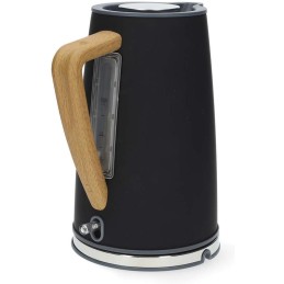 NEDIS rychlovarná konvice KAWK510EBK/ objem 1,7 l/ Soft-Touch/ 1850 - 2200 W/ nerezová ocel/ černá