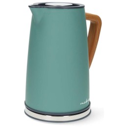 NEDIS rychlovarná konvice KAWK510EGN/ objem 1,7 l/ Soft-Touch/ 1850 - 2200 W/ nerezová ocel/ zelená