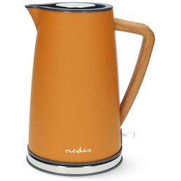 NEDIS rychlovarná konvice KAWK510EOR/ objem 1,7 l/ Soft-Touch/ 1850 - 2200 W/ nerezová ocel/ oranžová