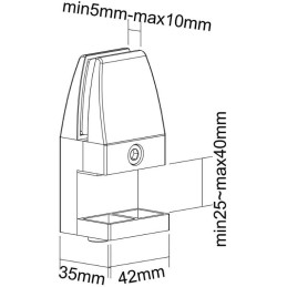 Neomounts NS-CLMP40WHITE / Desk Clamp for NS-GLSPROTECTXXX - for 25-40 mm desk thickness - set of 2 / White