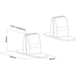 Neomounts NS-CLMPSTANDBLACK / Desk Stand for NS-GLSPROTECTXXX -  set of 2  / Black