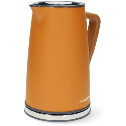 NEDIS rychlovarná konvice KAWK510EOR/ objem 1,7 l/ Soft-Touch/ 1850 - 2200 W/ nerezová ocel/ oranžová
