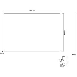 Neomounts NS-GLSPROTECT100 / Transparent Protection Screen - 100 cm wide / Transparent