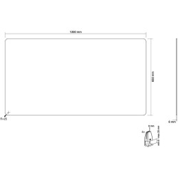 Neomounts NS-GLSPROTECT120 / Transparent Protection Screen - 120 cm wide / Transparent
