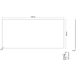 Neomounts NS-GLSPROTECT140 / Transparent Protection Screen - 140 cm wide / Transparent
