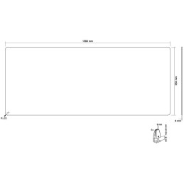 Neomounts NS-GLSPROTECT160 / Transparent Protection Screen - 160 cm wide / Transparent