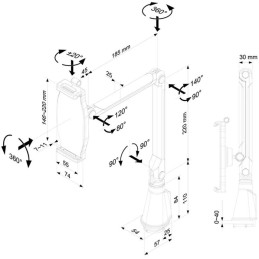 Neomounts  TABLET-D100SILVER / Tablet & Smartphone Arm (universal for all tablets & most smartphones)  / Silver