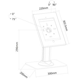 Neomounts  TABLET-D300WHITE / Tablet Desk Stand (for Apple iPad 2/3/4/Air/Air 2) / White