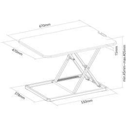 Neomounts  NS-WS050BLACK / Workstation - sit-stand workplace (height adjustment: 4-40 cm) / Black