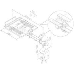 Neomounts  NOTEBOOK-D100 / Notebook Swivel Arm (height: 0-27 cm / depth: 30-60 cm) / Black