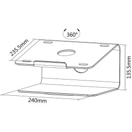 Neomounts  NSLS050 / Notebook Desk Stand (ergonomic, 360 degrees rotatable) / Silver