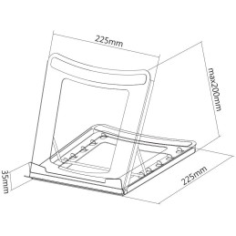 Neomounts NSLS075BLACK/Držák na notebook,tablet/na stůl/10-16"/nosn. 5kg/ 5 různých výškových poloh/skládací/černý