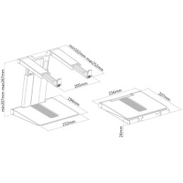 Neomounts  NSLS200 / Notebook Desk Stand (ergonomic, portable, height adjustable) / Silver