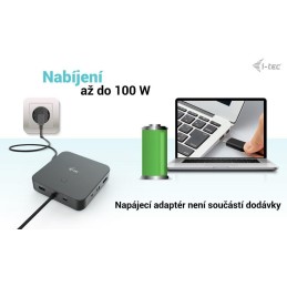 I-tec dokovací stanice/ 2x USB-C/ 2x USB 2.0/ 3x USB 3.0/ HDMI/ 2x DP/ LAN/ Power Delivery 100 W