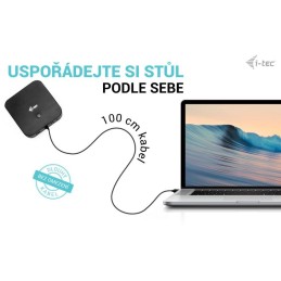 I-tec dokovací stanice/ 2x USB-C/ 2x USB 2.0/ 3x USB 3.0/ HDMI/ 2x DP/ LAN/ Power Delivery 100 W