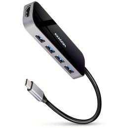 AXAGON hub USB-C 6v1 / HMC-6H4A / USB 3.2 Gen1 / 4x USB-A / HDMI / PowerDelivery / kovové tělo / 0,2m