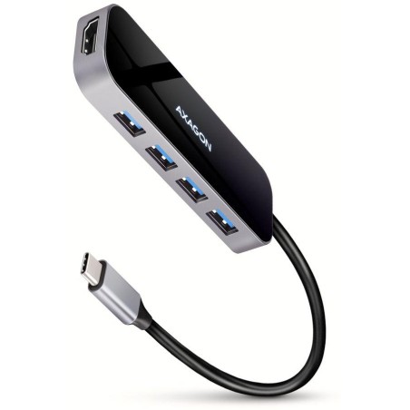 AXAGON hub USB-C 6v1 / HMC-6H4A / USB 3.2 Gen1 / 4x USB-A / HDMI / PowerDelivery / kovové tělo / 0,2m