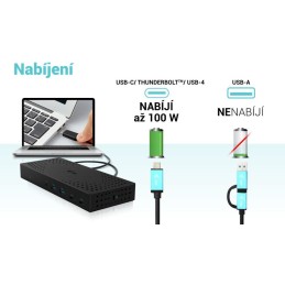 I-tec dokovací stanice Thunderbolt 4K/ USB 3.0/ 4x USB-A/ 2x USB-C/ 2x DP/ 3x HDMI/ LAN/ Power Delivery 100W