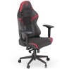 Fotel gamingowy Endorfy Scrim RD / połączenie materiału tekstylnego / skóry / czarno-czerwony
