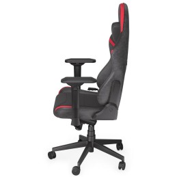 Endorfy herní židle Scrim RD / kombinace textil / kůže / černočervená