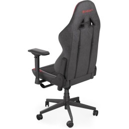 Endorfy herní židle Scrim RD / kombinace textil / kůže / černočervená