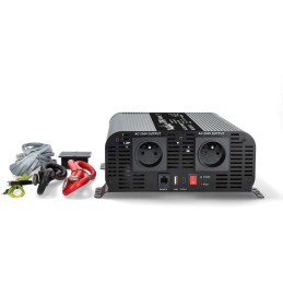 NEDIS měnič napětí/ čistá sinusoida/ 24 V DC/230 V AC 50 Hz/ 2000 W (4000 W špička)/ USB-A / USB-C/ 2x zásuvka typu E
