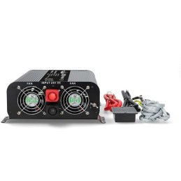 NEDIS měnič napětí/ čistá sinusoida/ 24 V DC/230 V AC 50 Hz/ 2000 W (4000 W špička)/ USB-A / USB-C/ 2x zásuvka typu E