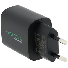 PATONA nabíječka/ USB-C/ vstup /100-240V/ výstup 5V/3.0A, 9V/2.22A, 12V/1.67A/ 20W Power delivery/ černá