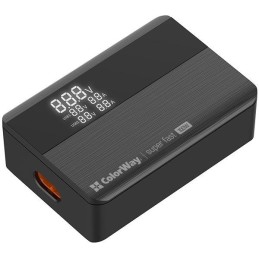 COLORWAY USB nabíječka/ 2x USB-A/ 2x USB-C/ 100W/ Černá