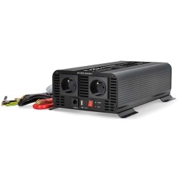 NEDIS měnič napětí/ čistá sinusoida/ 24 V DC/230 V AC 50 Hz/ 1000 W (2000 W špička)/ USB-A / USB-C/ 2x zásuvka typu E