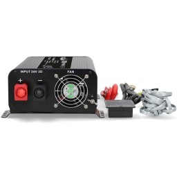 NEDIS měnič napětí/ čistá sinusoida/ 24 V DC/230 V AC 50 Hz/ 1000 W (2000 W špička)/ USB-A / USB-C/ 2x zásuvka typu E