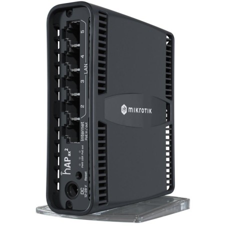ROZBALENÉ - POUŽITÉ - MikroTik hAP ax2, 5x GLAN, 2.4+5Ghz, 802.11b/g/n/ac/ax Wi-Fi 6, PoE in/out, ROS 7, L4,  PSU, indoor
