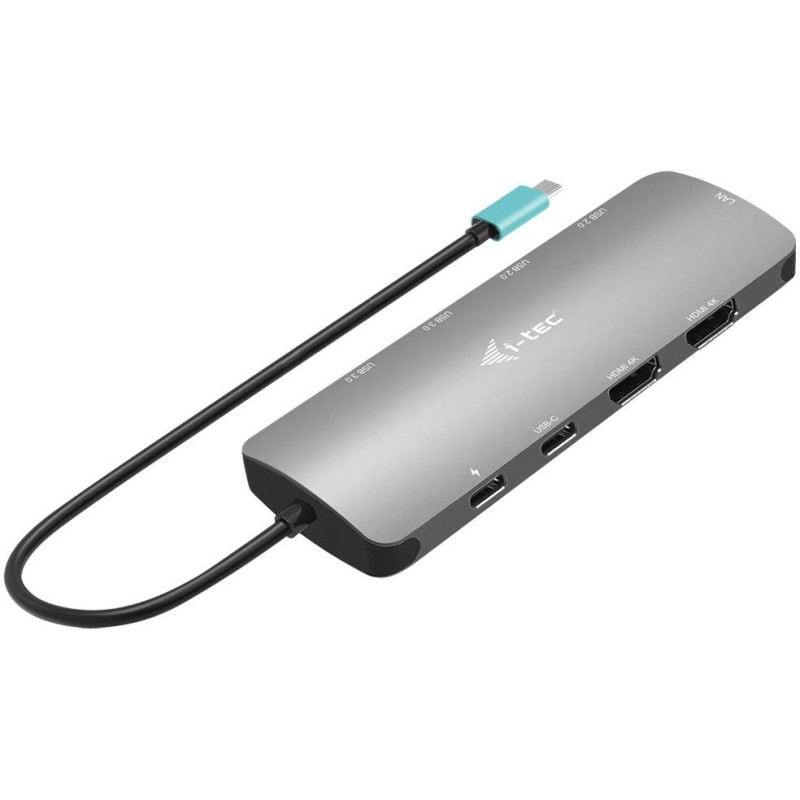 I-tec dokovací stanice USB-C Metal Nano/ 2x USB 3.2/ 2x USB 2.0/ 2x HDMI/ LAN/ Power Delivery 100W