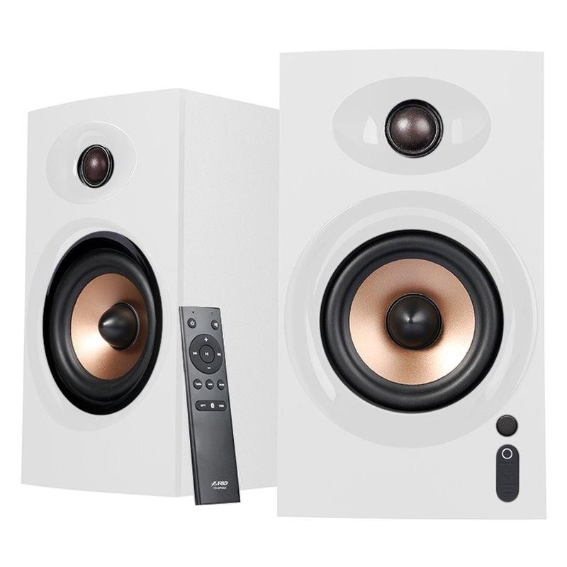 FENDA F&D repro R23BT WHITE/ 2.0/ 40W/ dřevěné/ BT/ Optický/ USB vstup/ dálkové ovládání/ bílé