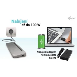 I-tec dokovací stanice USB-C Metal Ergonomic 4K/ 3x Display/ Power Delivery 100W