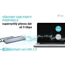 I-tec dokovací stanice USB-C Metal Ergonomic 4K/ 3x Display/ Power Delivery 100W